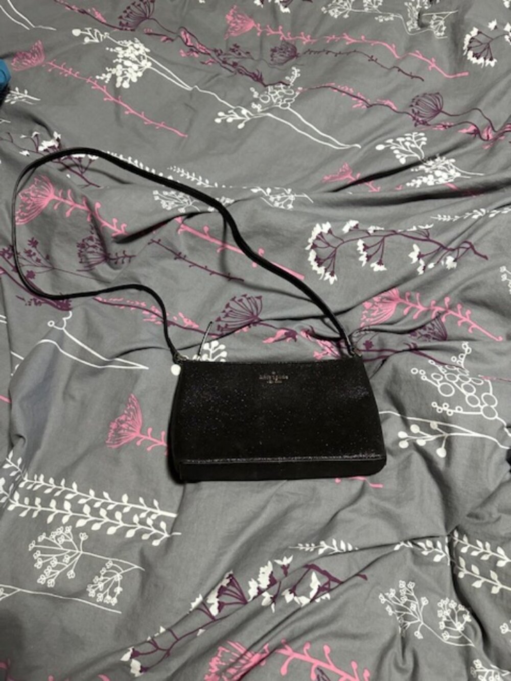 Kate Spade sparkly black purse